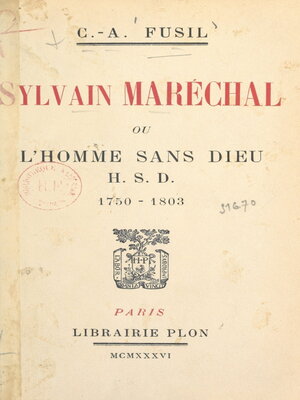 cover image of Sylvain Maréchal